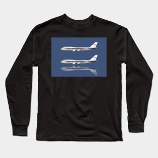 Thai Airways 747-4D7  Retro Livery Long Sleeve T-Shirt